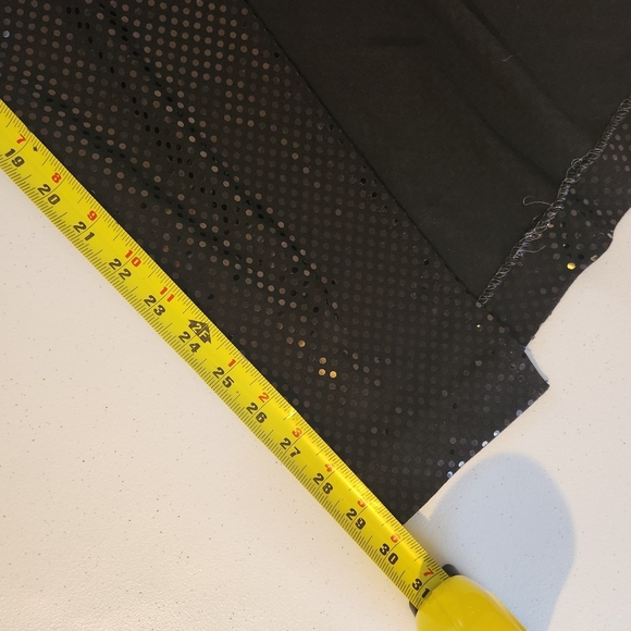 Vintage Joseph Ribkoff 1990s Black Glitter Wide Leg Flare High Rise Pants size 6 - Picture 8 of 11